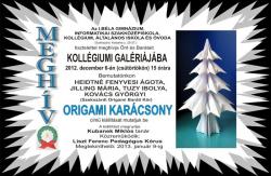 Origami karácsony - kiállítás