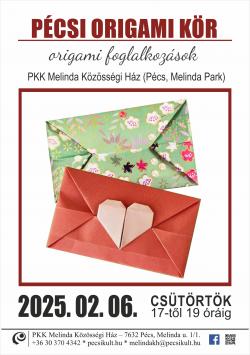 Origami foglalkozás - Pécs 2025.02.06. - Boríték hajtogatások