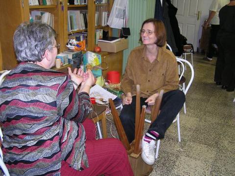 Szalma koszorú készítés