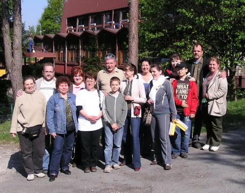 A magyar csapat egy része