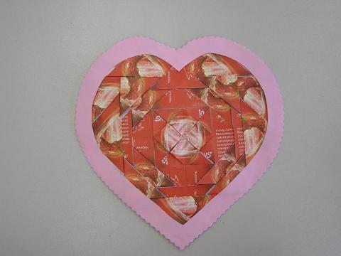 Szív teatasak mintával