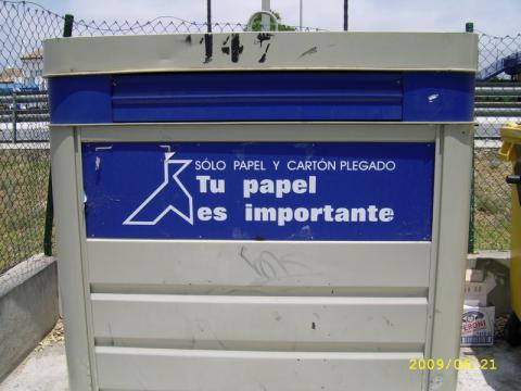 Spanyol szelektív hulladék gyűjtő