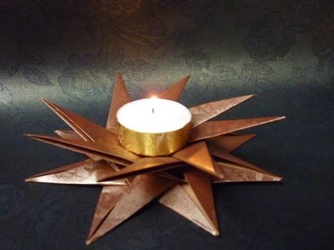 Térbeli csillag, mint gyertyatartó